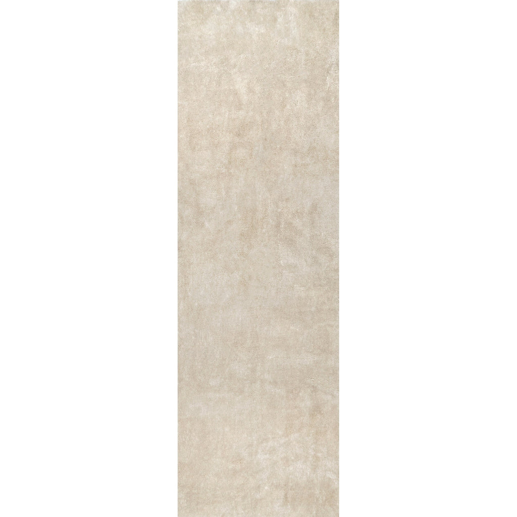 Tapis à poils longs Nuloom Loni SuperiorWash uni, lavable en machine