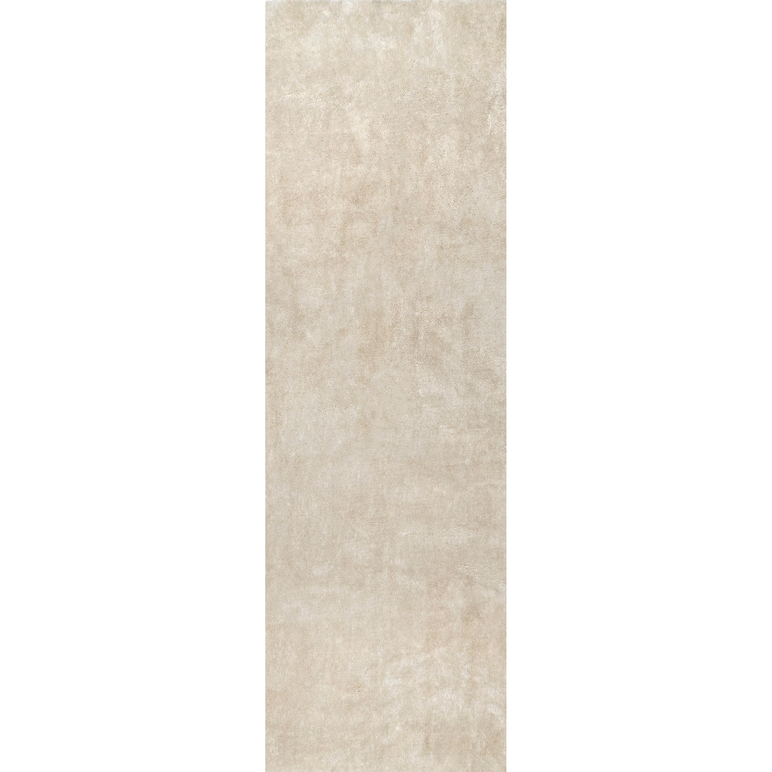 Tapis à poils longs Nuloom Loni SuperiorWash uni, lavable en machine