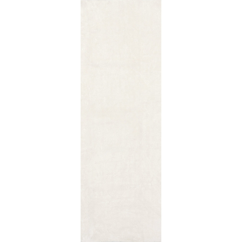 Tapis à poils longs Nuloom Loni SuperiorWash uni, lavable en machine