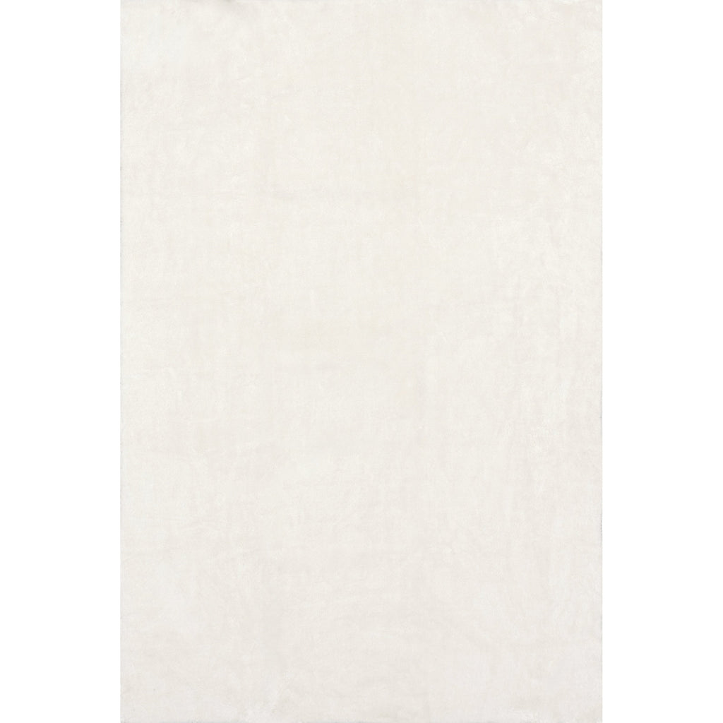 Tapis à poils longs Nuloom Loni SuperiorWash uni, lavable en machine