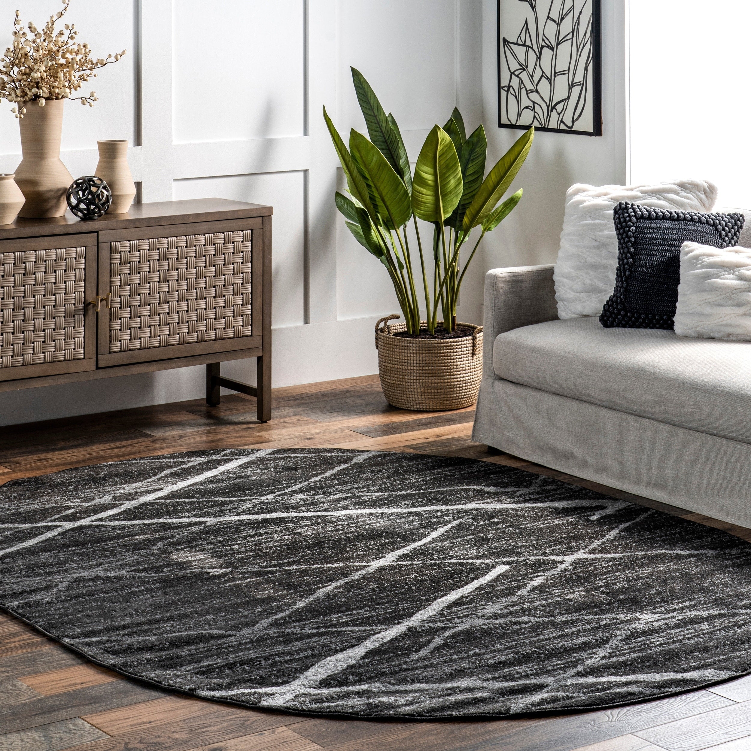 Tapis de sol abstrait moderne Nuloom Skylar