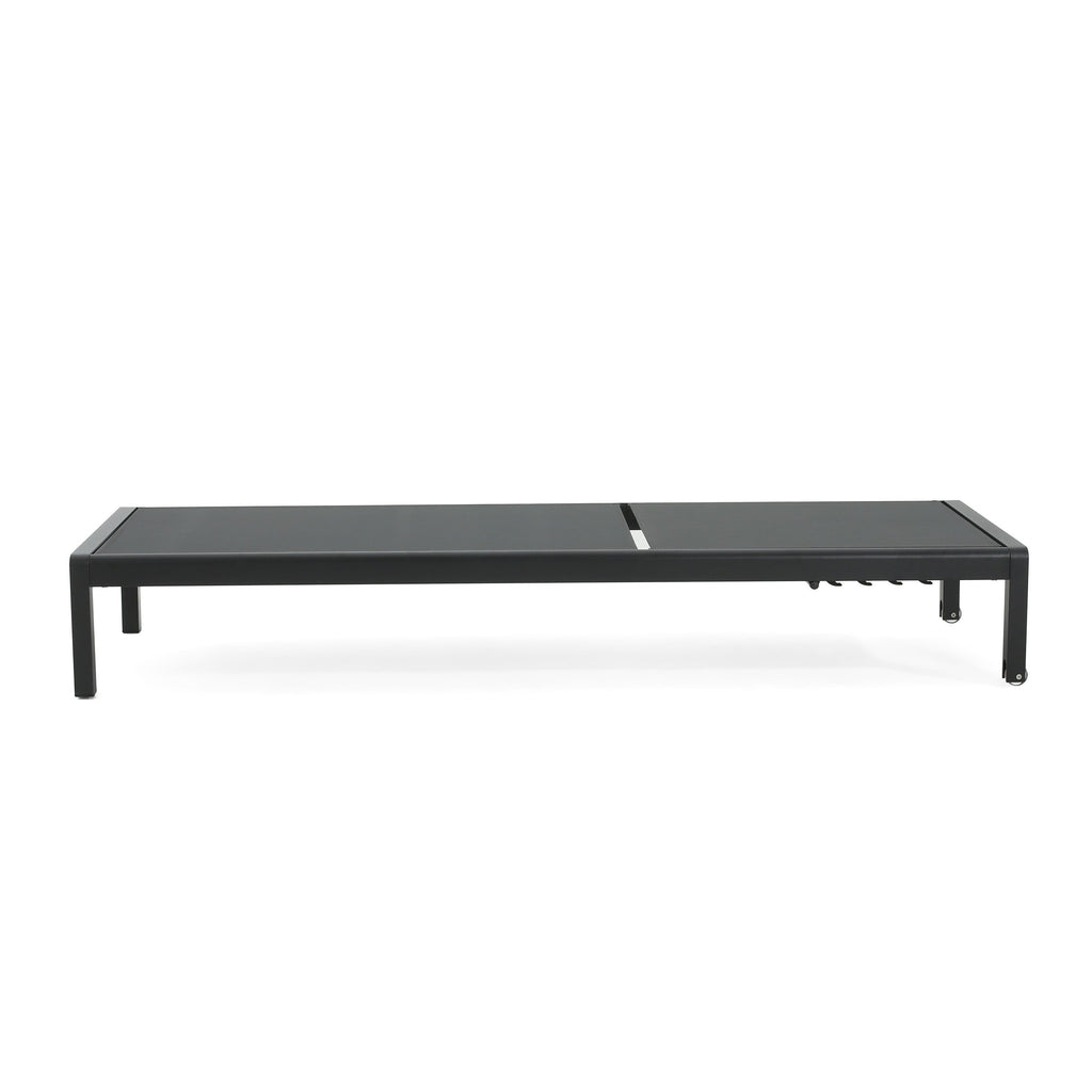 Chaise longue d'extérieur en aluminium Cape Coral (lot de 2) par Christopher Knight Home - 77,56 po x 25,20 po x 11,80 po