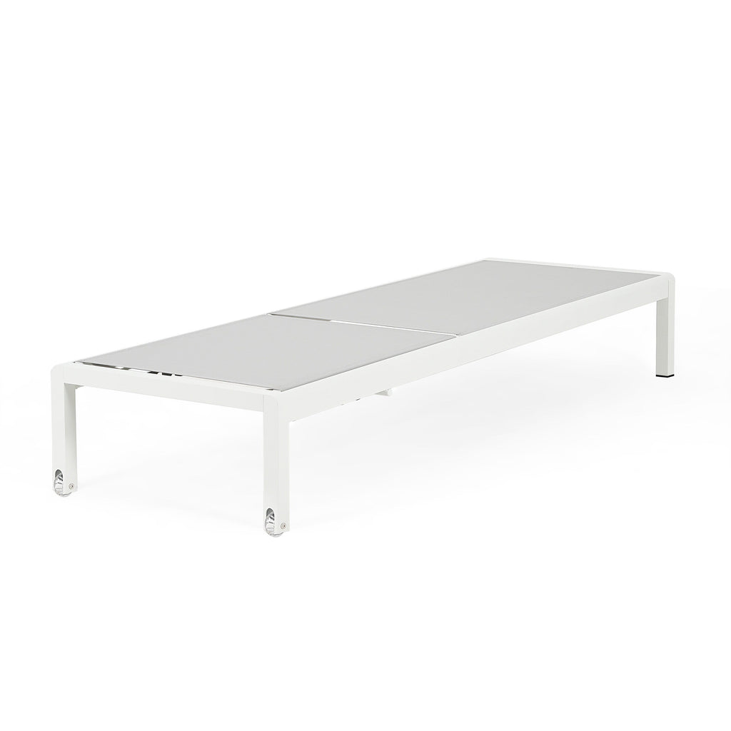 Chaise longue d'extérieur en aluminium Cape Coral (lot de 2) par Christopher Knight Home - 77,56 po x 25,20 po x 11,80 po