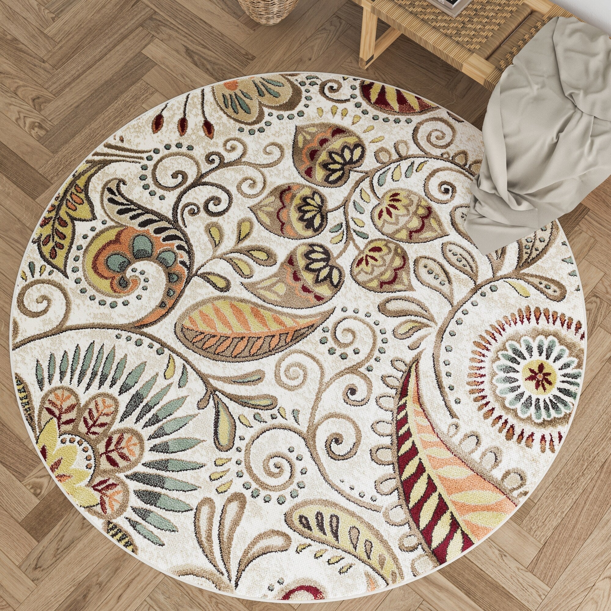 Tapis d'intérieur Caprice style moderne du milieu du siècle à motif floral