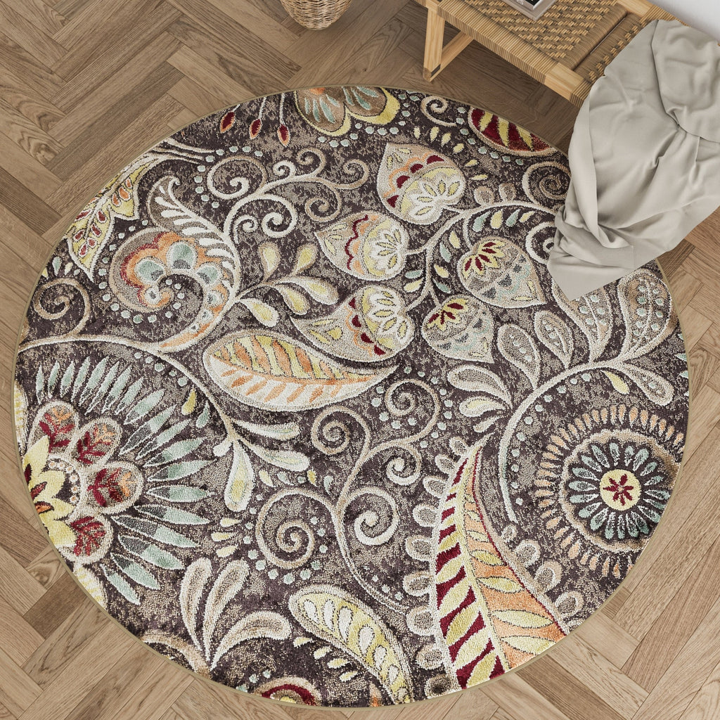 Tapis d'intérieur Caprice style moderne du milieu du siècle à motif floral