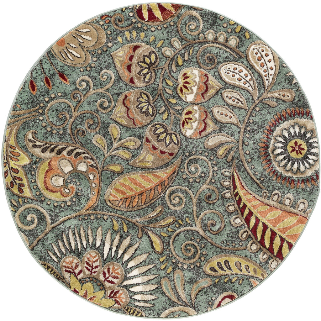 Tapis d'intérieur Caprice style moderne du milieu du siècle à motif floral