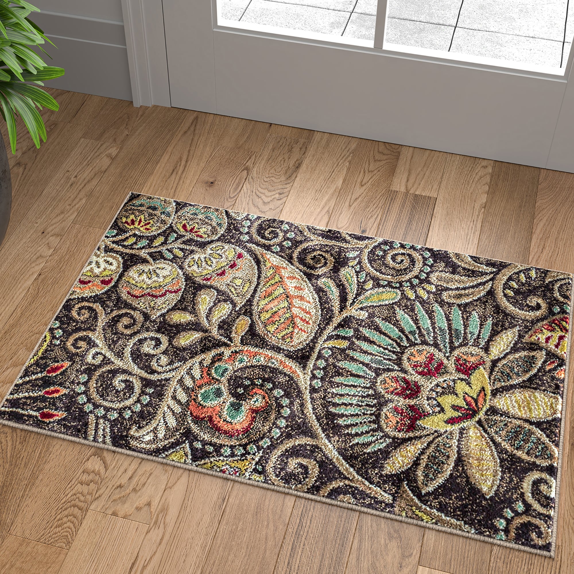 Tapis d'intérieur Caprice style moderne du milieu du siècle à motif floral