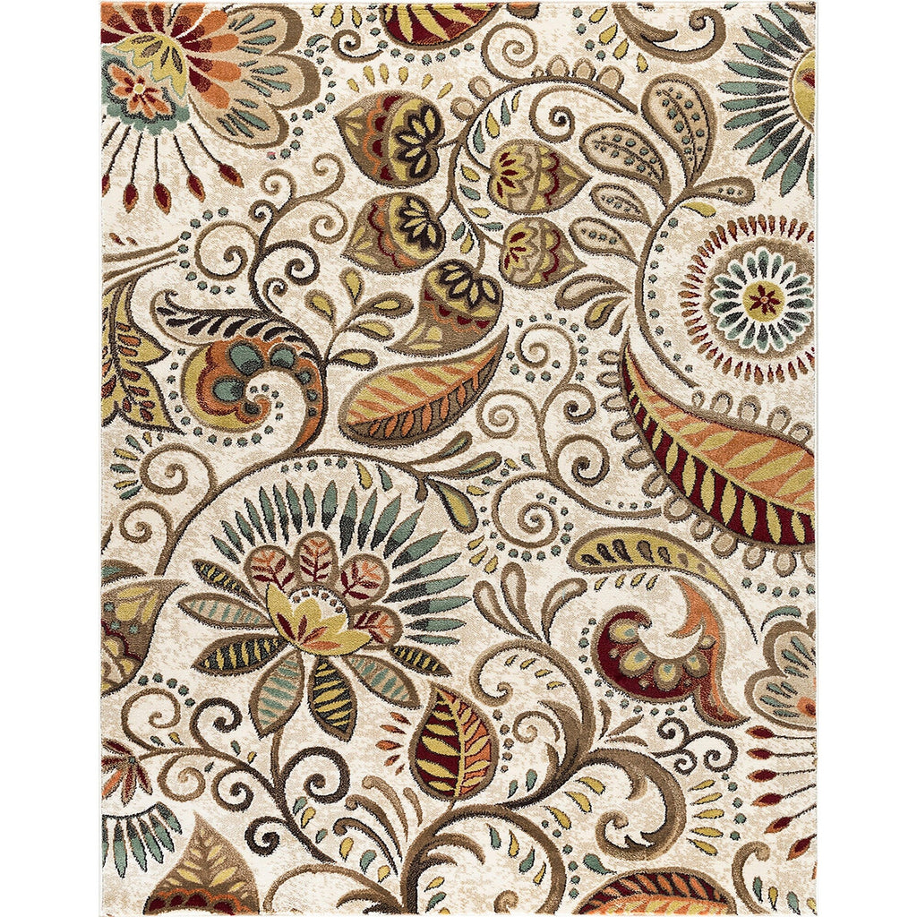 Tapis d'intérieur Caprice style moderne du milieu du siècle à motif floral