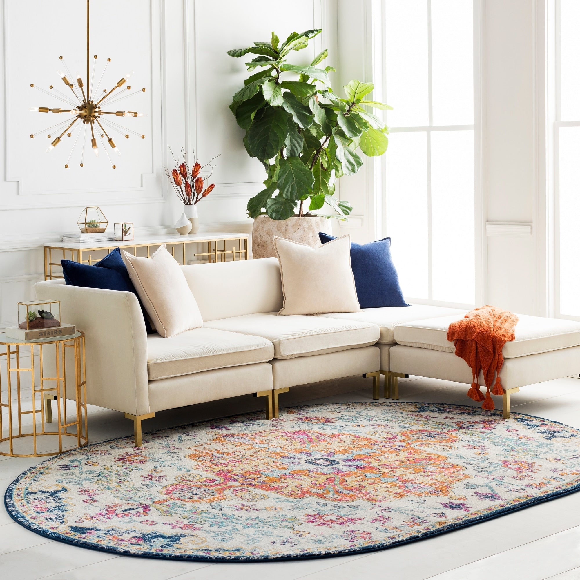 Tapis de sol vintage bohème Caressa de Livabliss