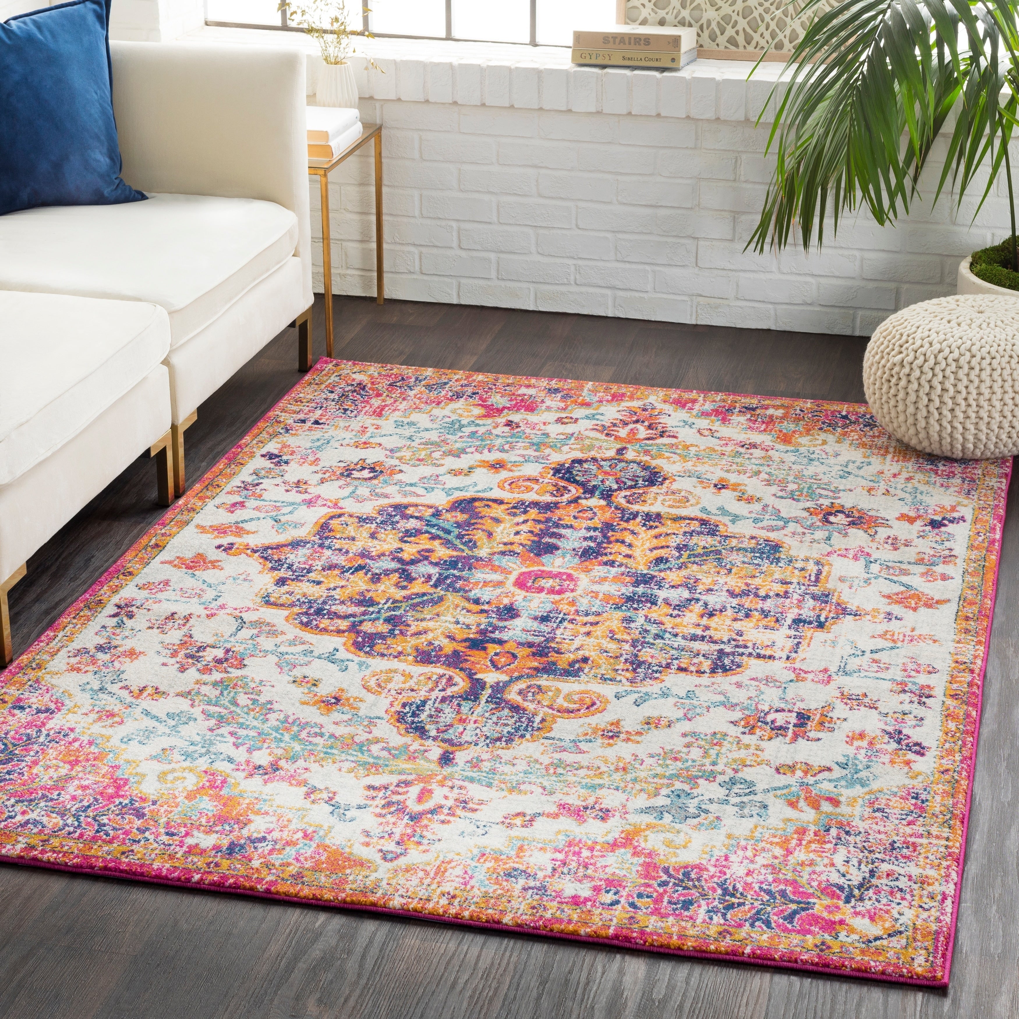 Tapis de sol vintage bohème Caressa de Livabliss