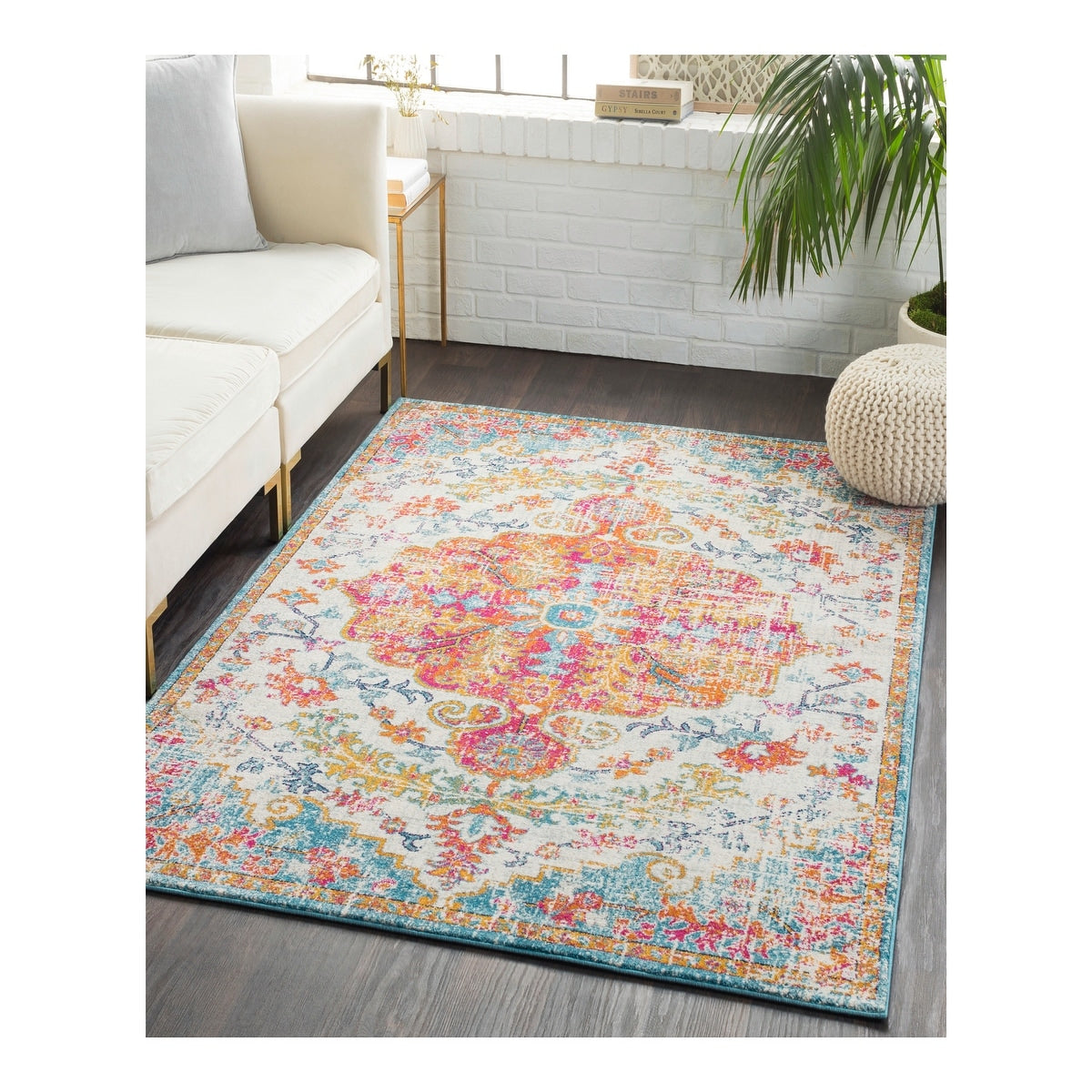 Tapis de sol vintage bohème Caressa de Livabliss