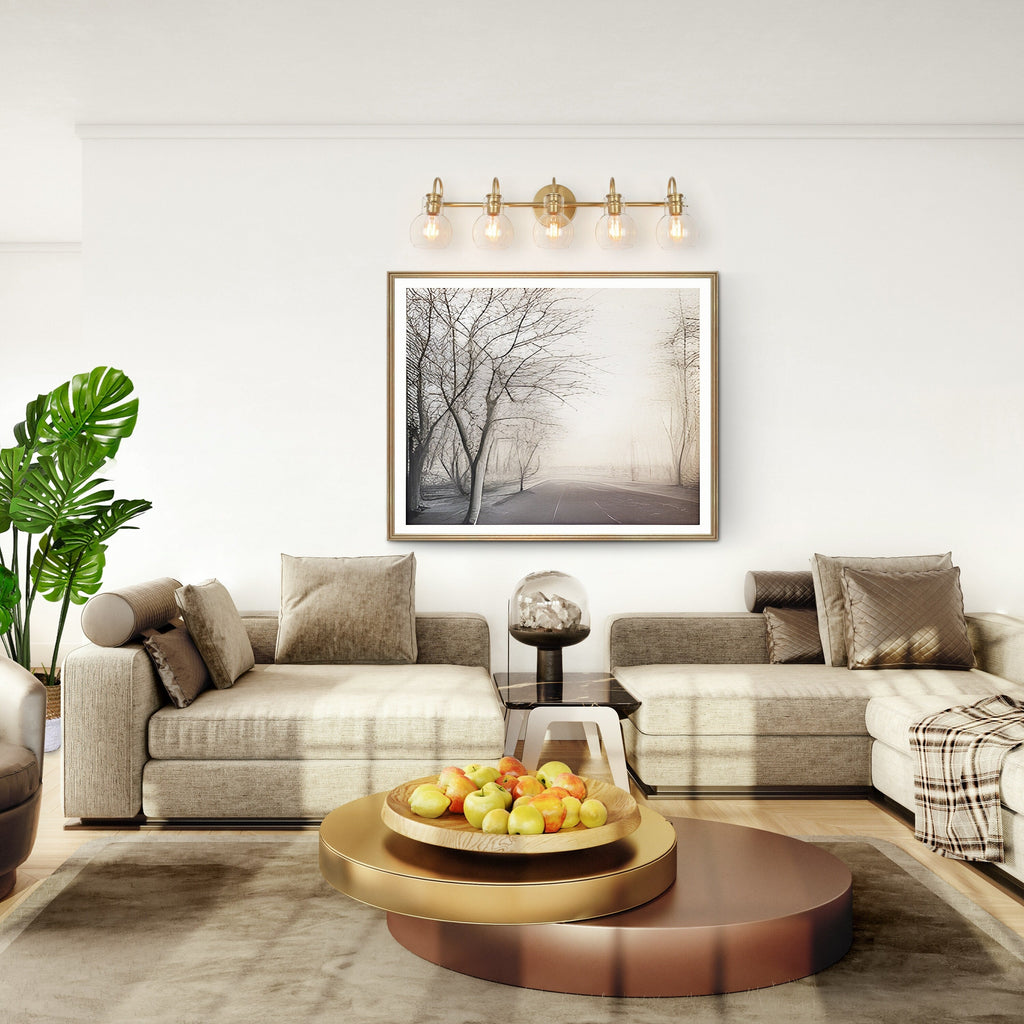 Applique murale moderne en verre à 3 lumières pour salle de bain