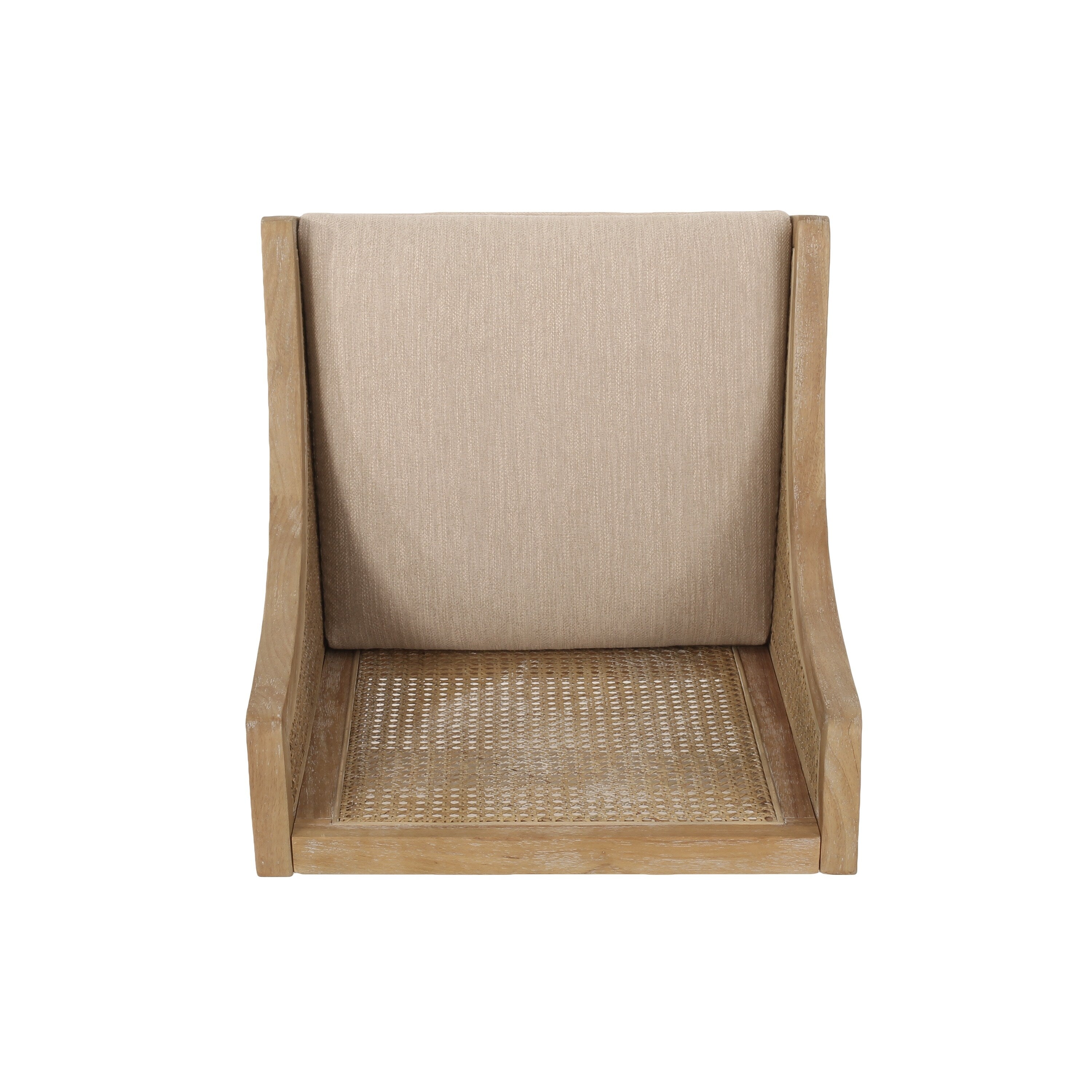 Tabourets de bar Christopher Knight Home Cataldo en tissu, bois et rotin, 25,5 pouces (lot de 2)