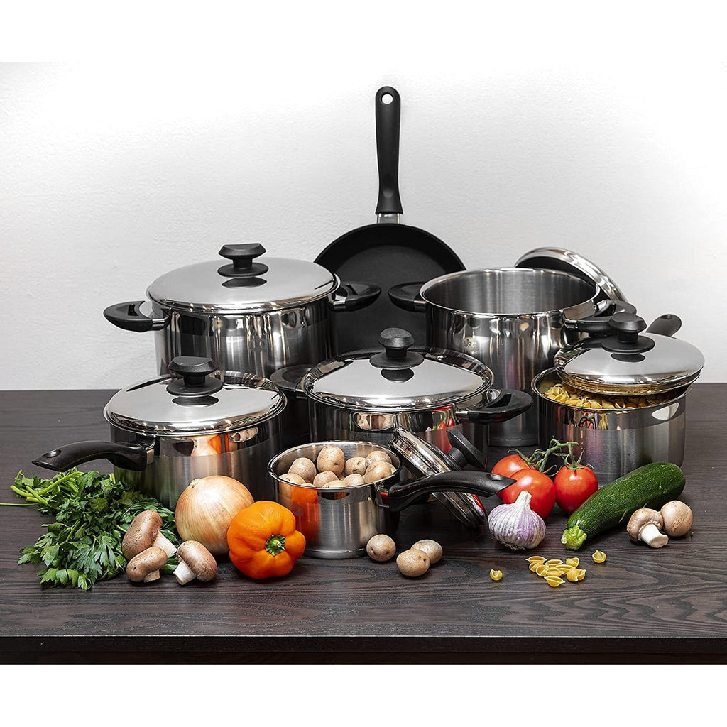 YBM Home Professional Chef's 18/10 Stainless Steel Stock Pot, Induction Compatible