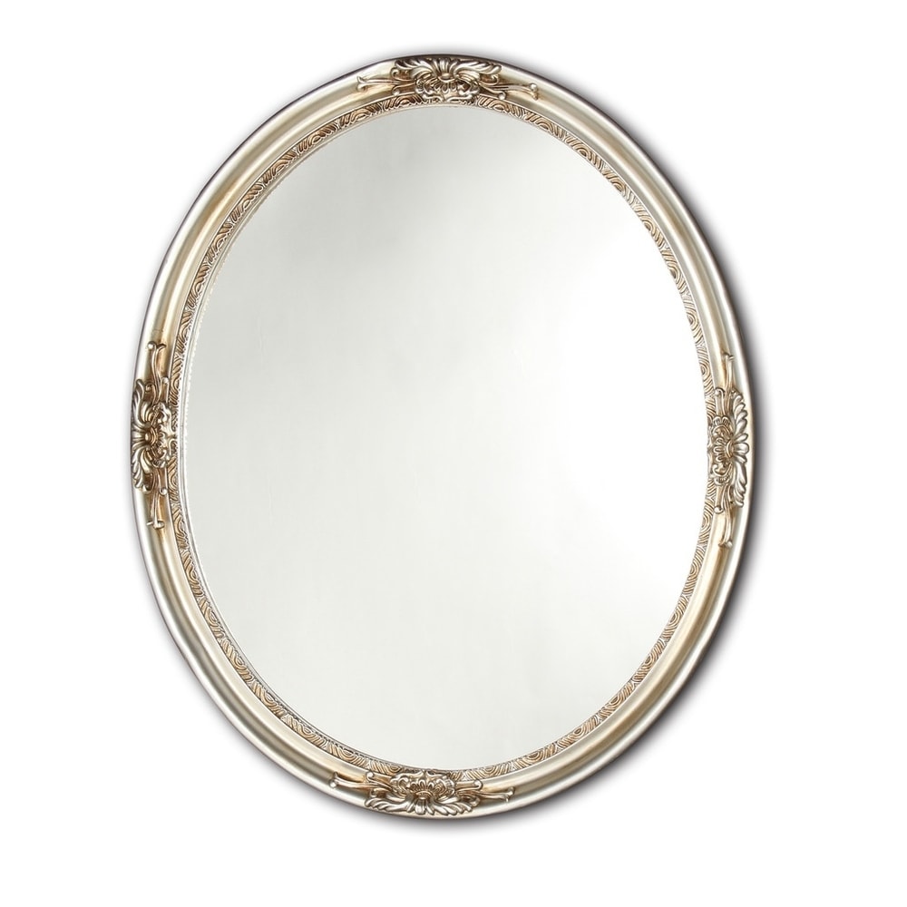 Miroir ovale Chloé en argent antique