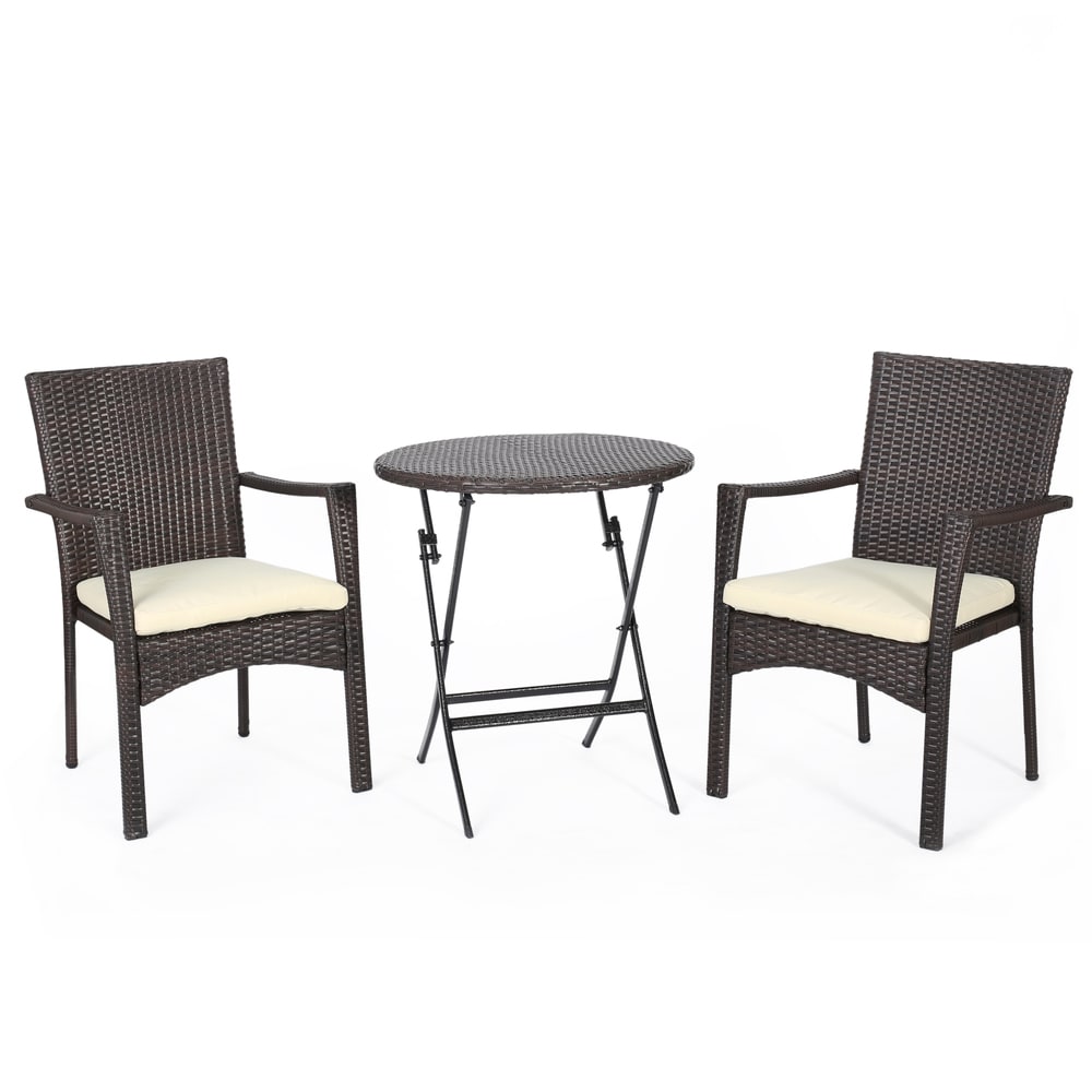 Elba 3-piece Wicker Bistro Set by Christopher Knight Home