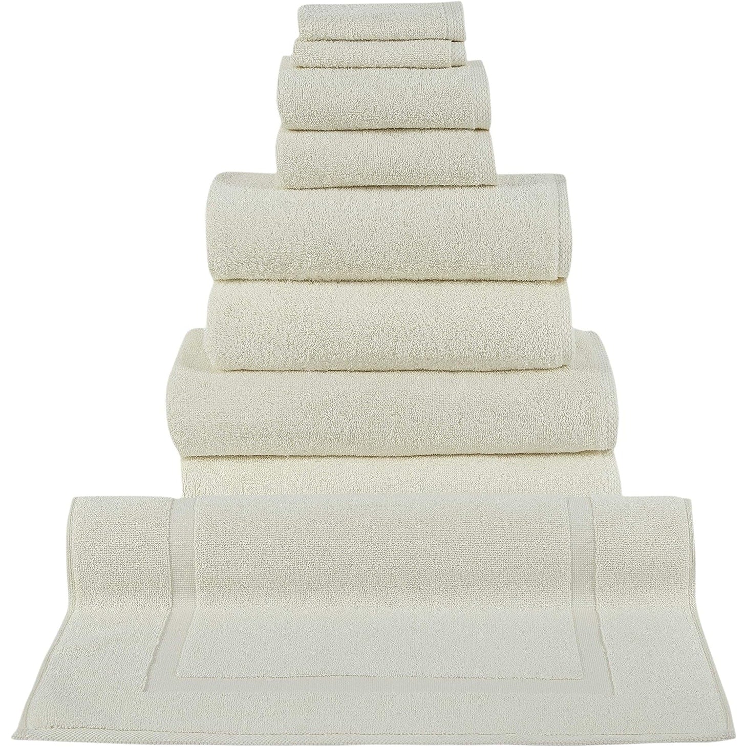 CTT %100 Turkish Cotton Towel Set 8 or 9 Pcs Quick Dry and Absorbent