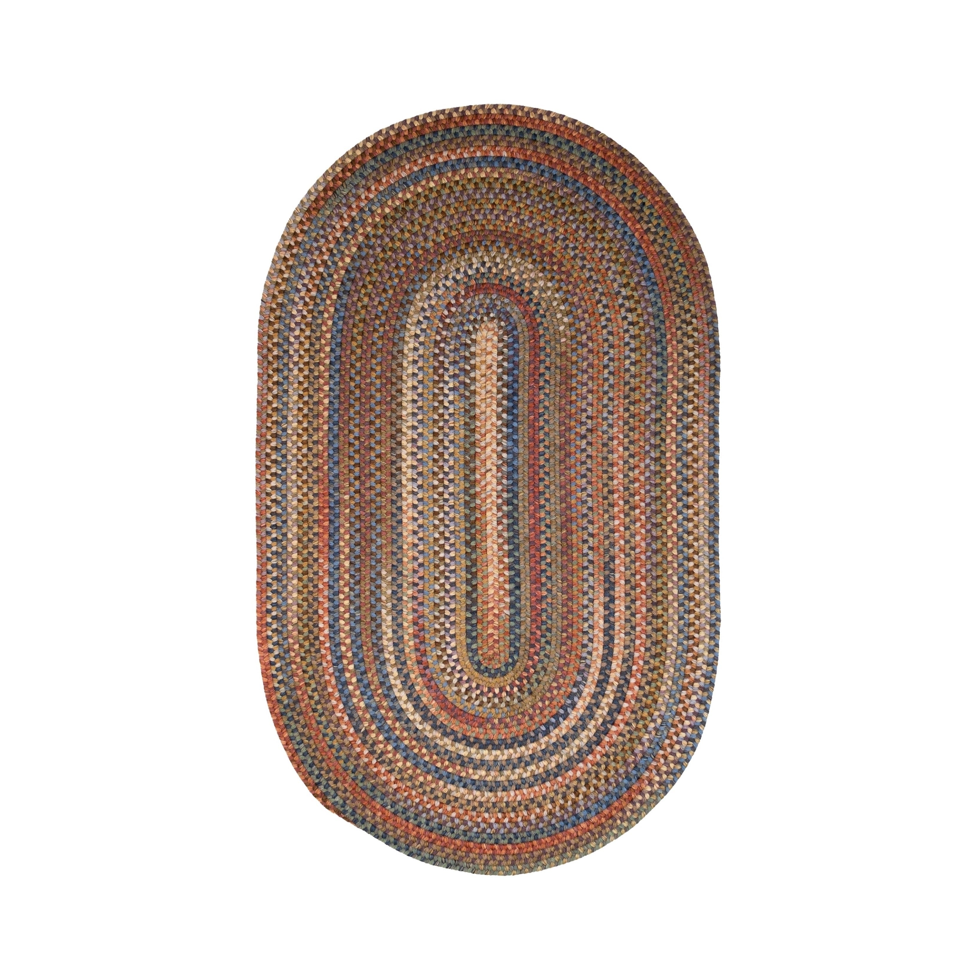 Tapis en laine multicolore tressé New England de Colonial Mills