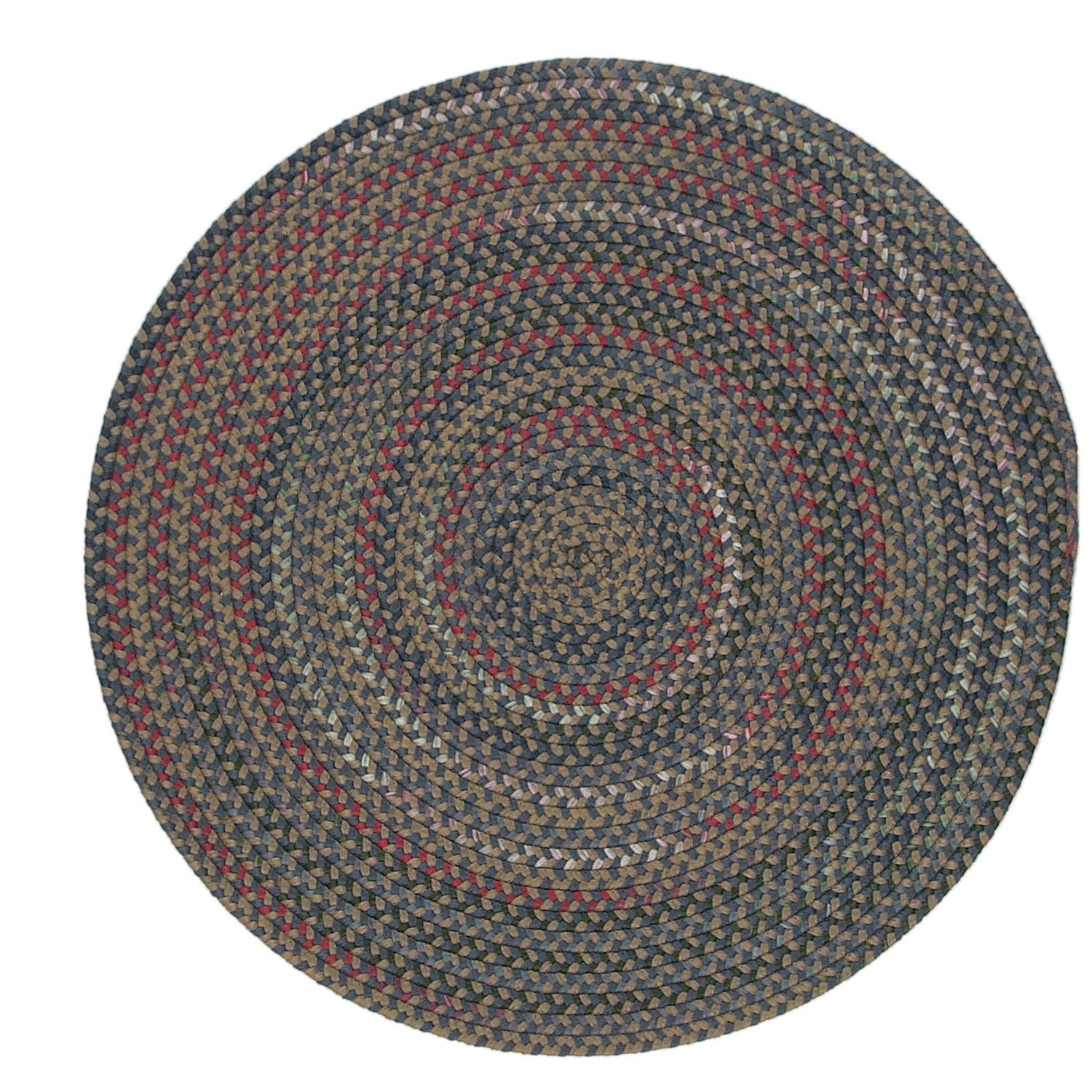 Tapis rond tressé multicolore rustique Wayland de Colonial Mills