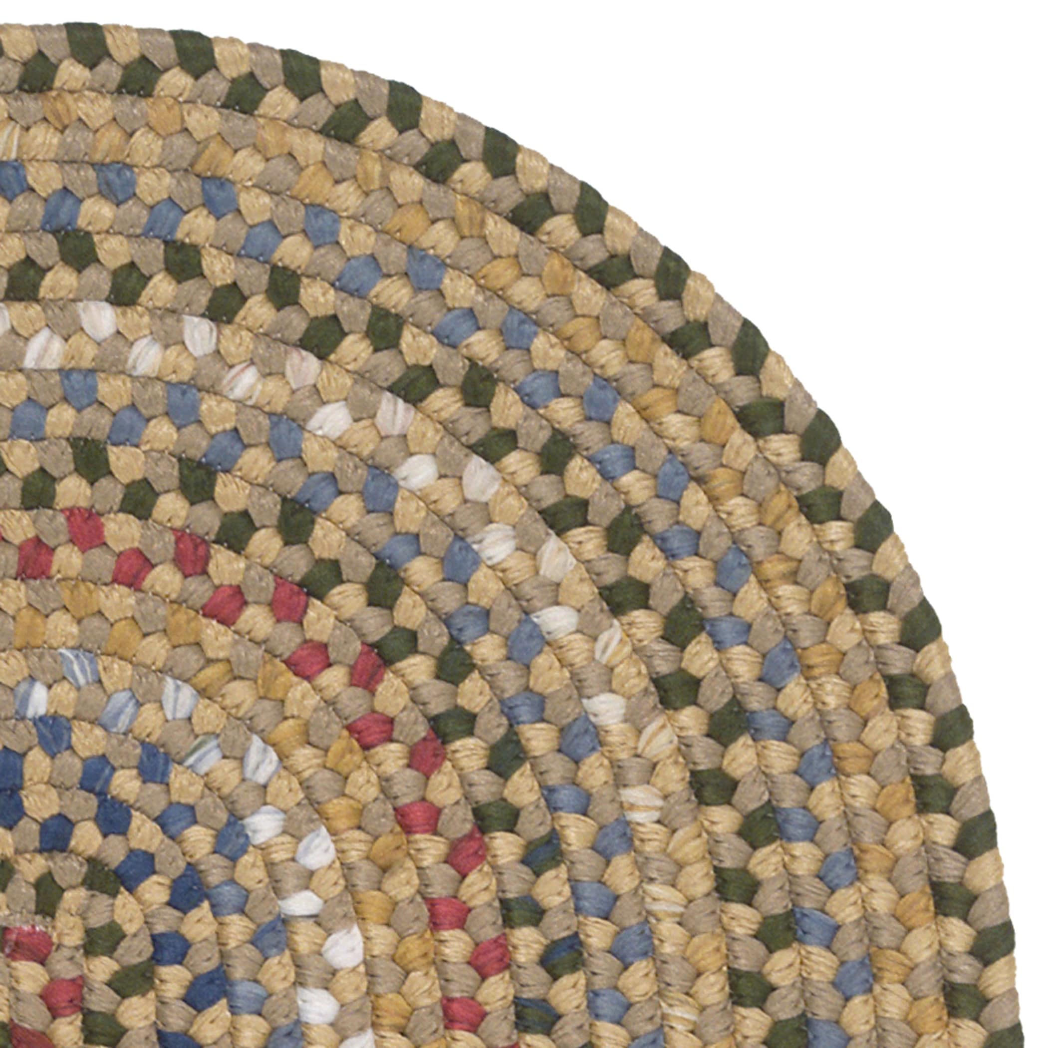 Tapis rond tressé multicolore rustique Wayland de Colonial Mills