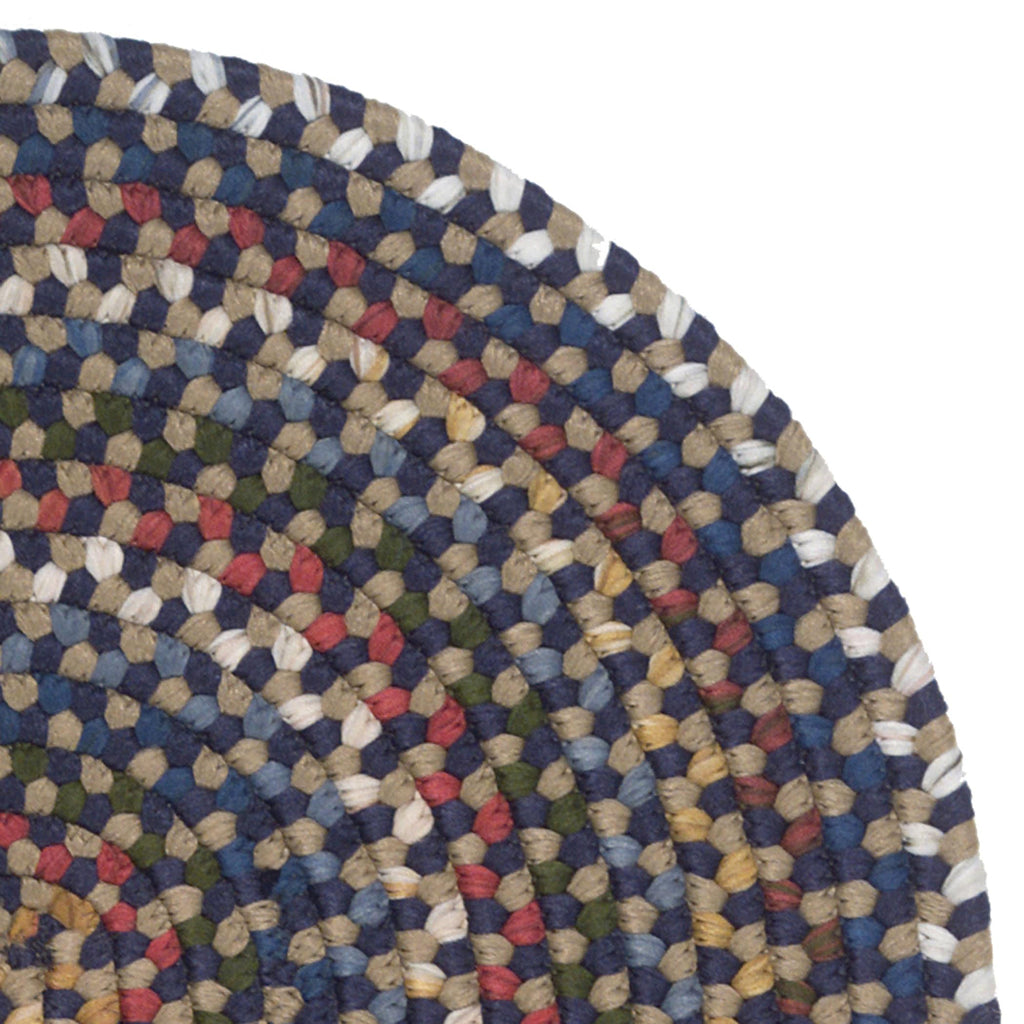 Tapis rond tressé multicolore rustique Wayland de Colonial Mills