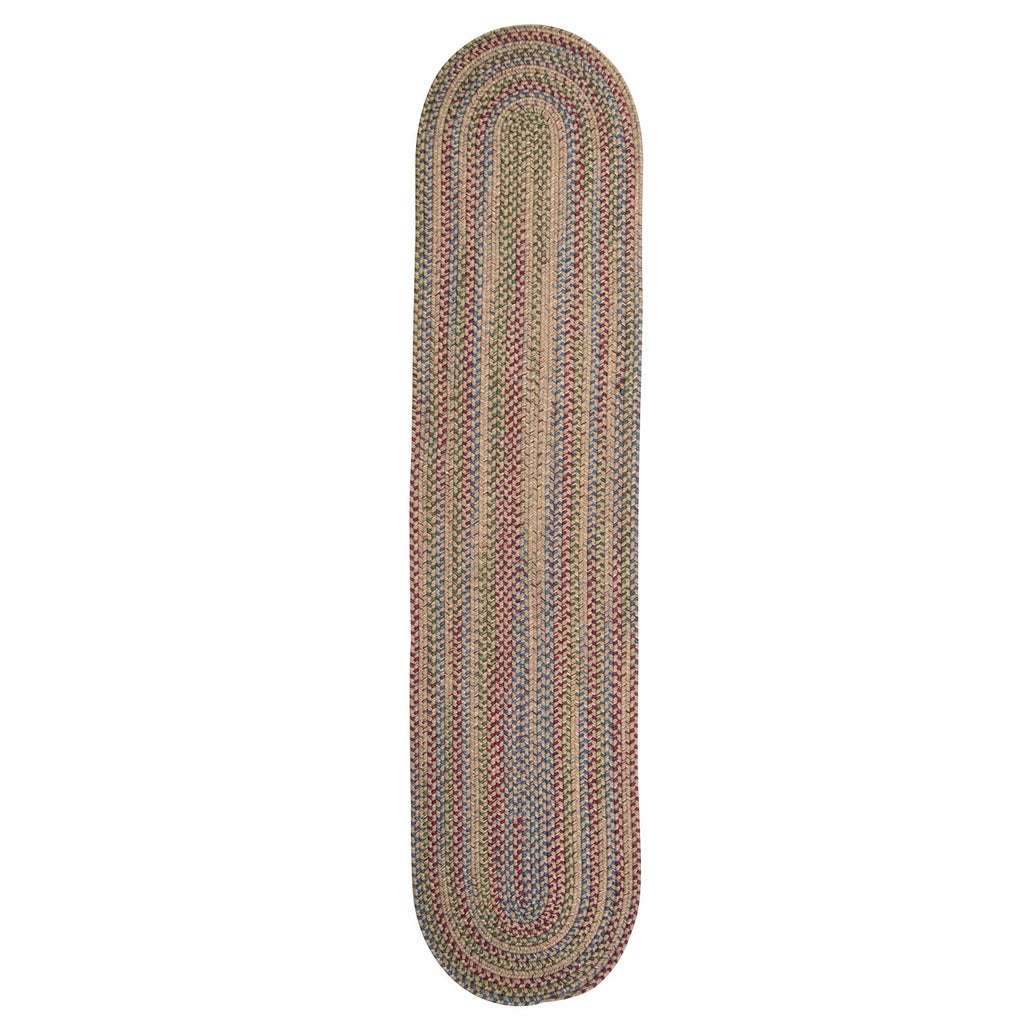 Tapis de couloir tressé rustique multicolore Worley de Colonial Mills, fait main