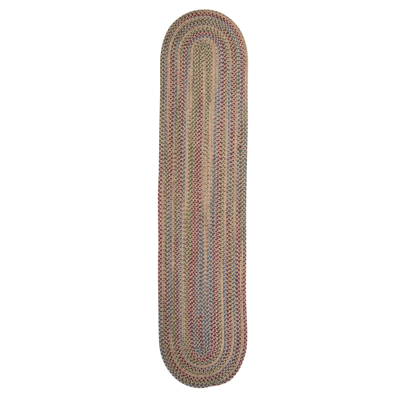 Tapis de couloir tressé rustique multicolore Worley de Colonial Mills, fait main