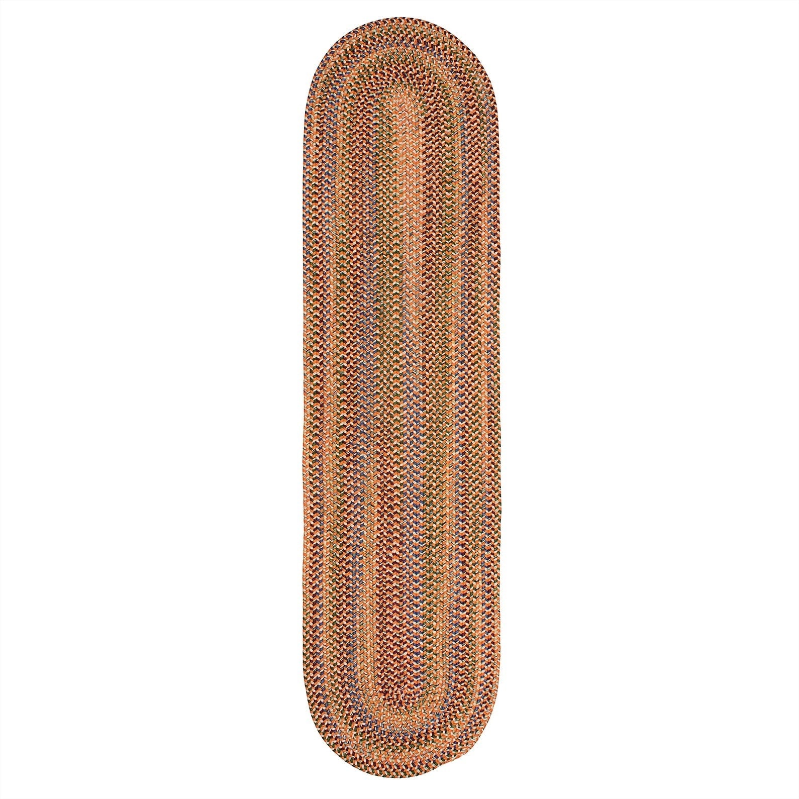 Tapis de couloir tressé rustique multicolore Worley de Colonial Mills, fait main