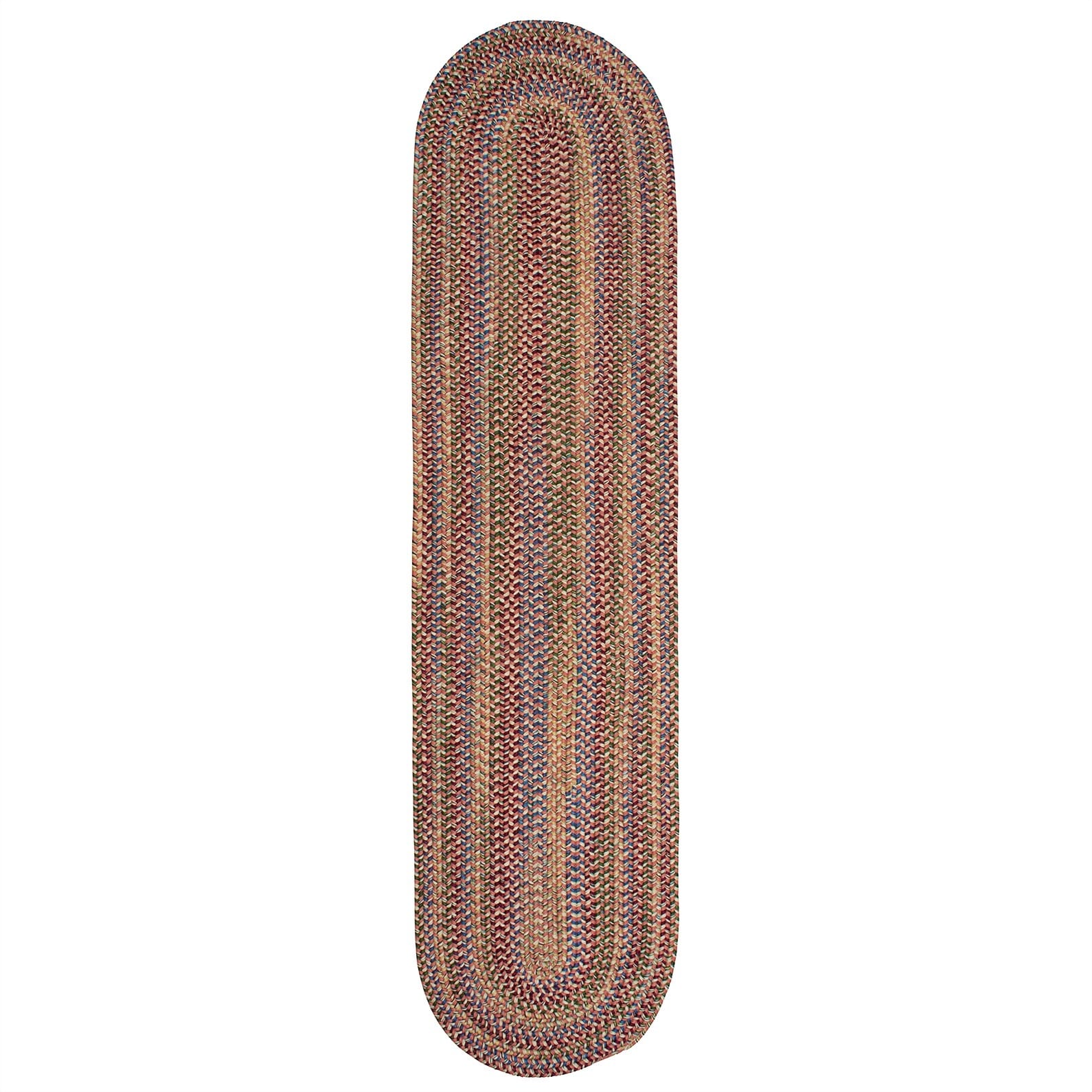 Tapis de couloir tressé rustique multicolore Worley de Colonial Mills, fait main