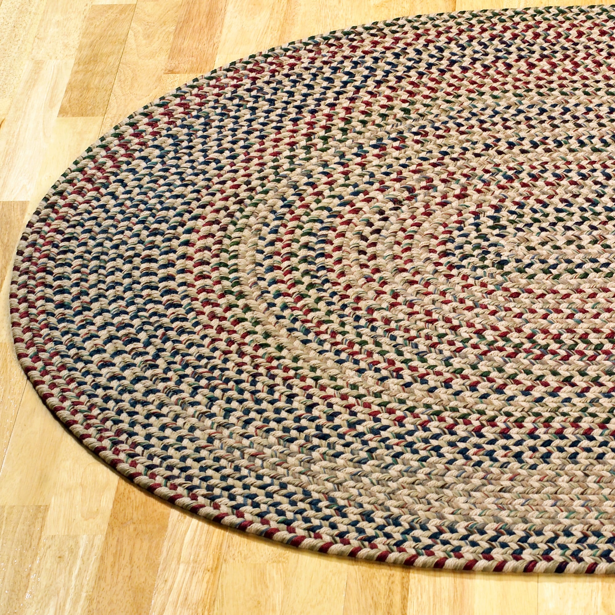 Tapis rond tressé rustique Worley de Colonial Mills