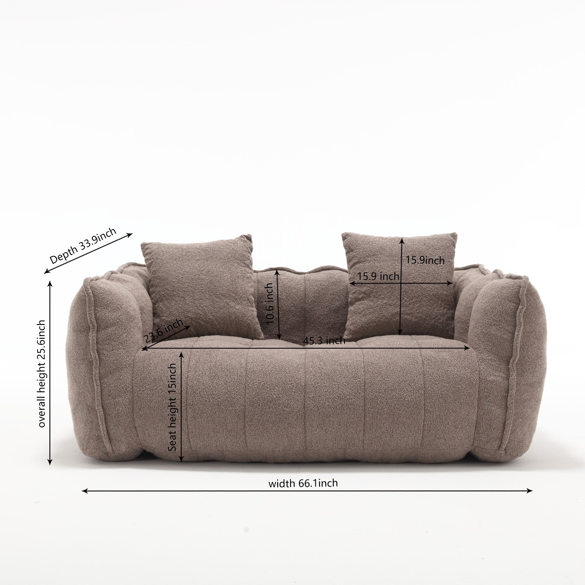 Comfortable square recliner sofa