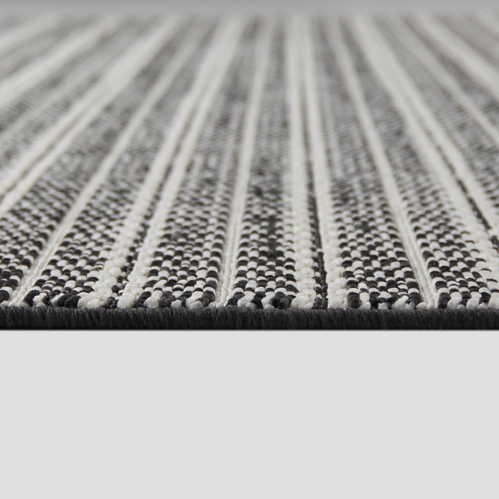 Tapis d'intérieur/extérieur Connell à rayures transitionnelles