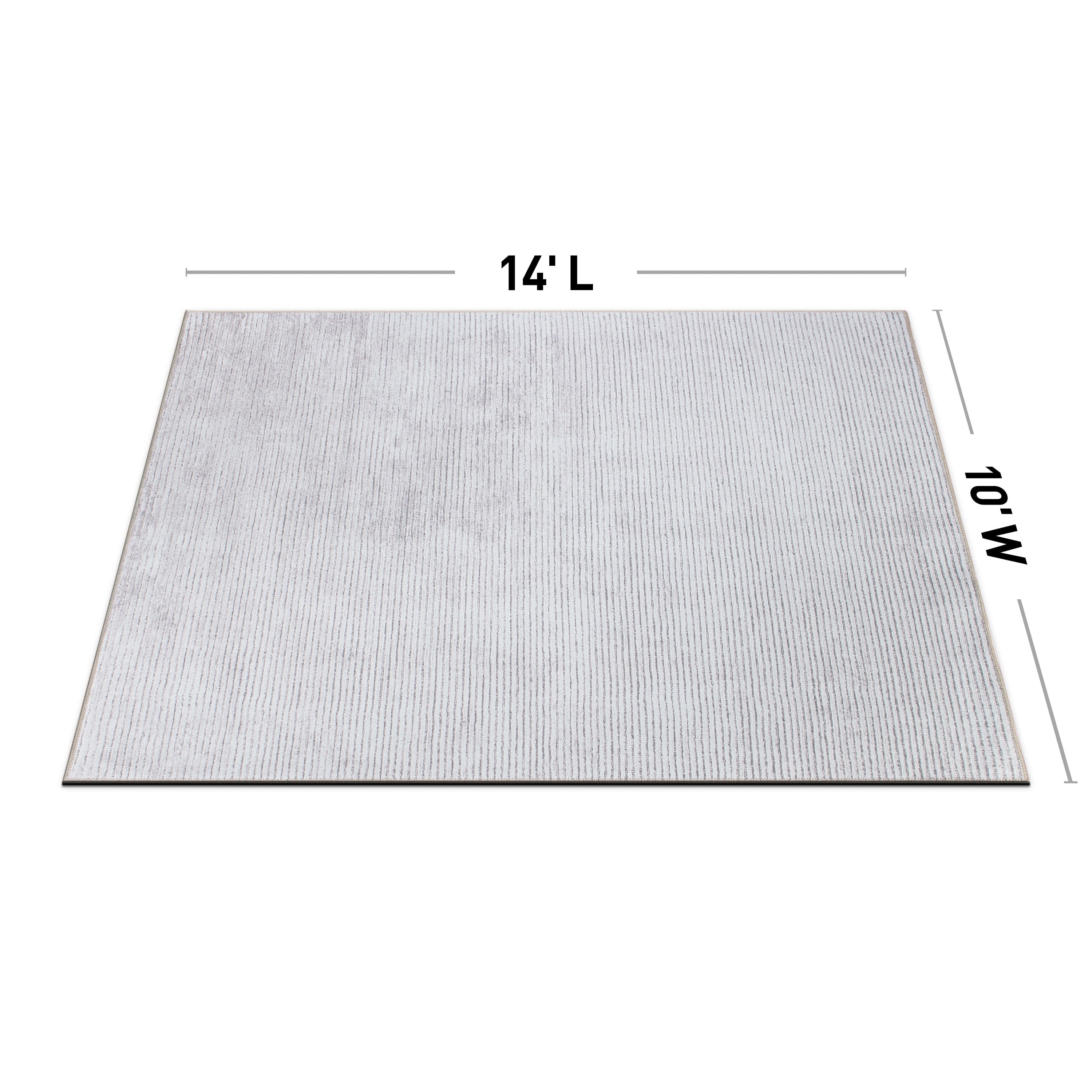 Tapis contemporain à rayures usées lavable en machine