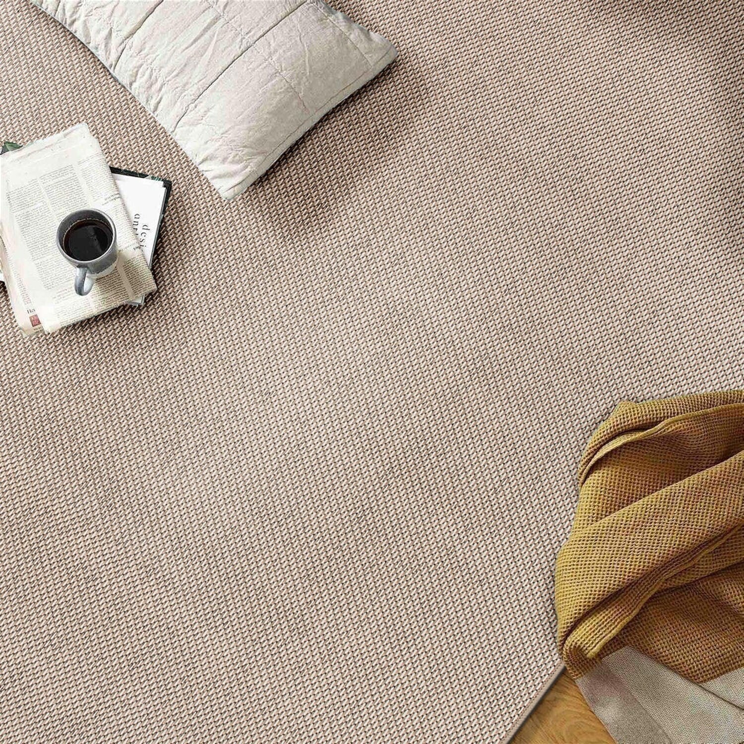 Tapis contemporain uni d'intérieur/extérieur