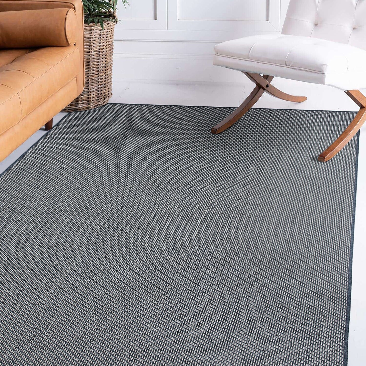 Tapis contemporain uni d'intérieur/extérieur