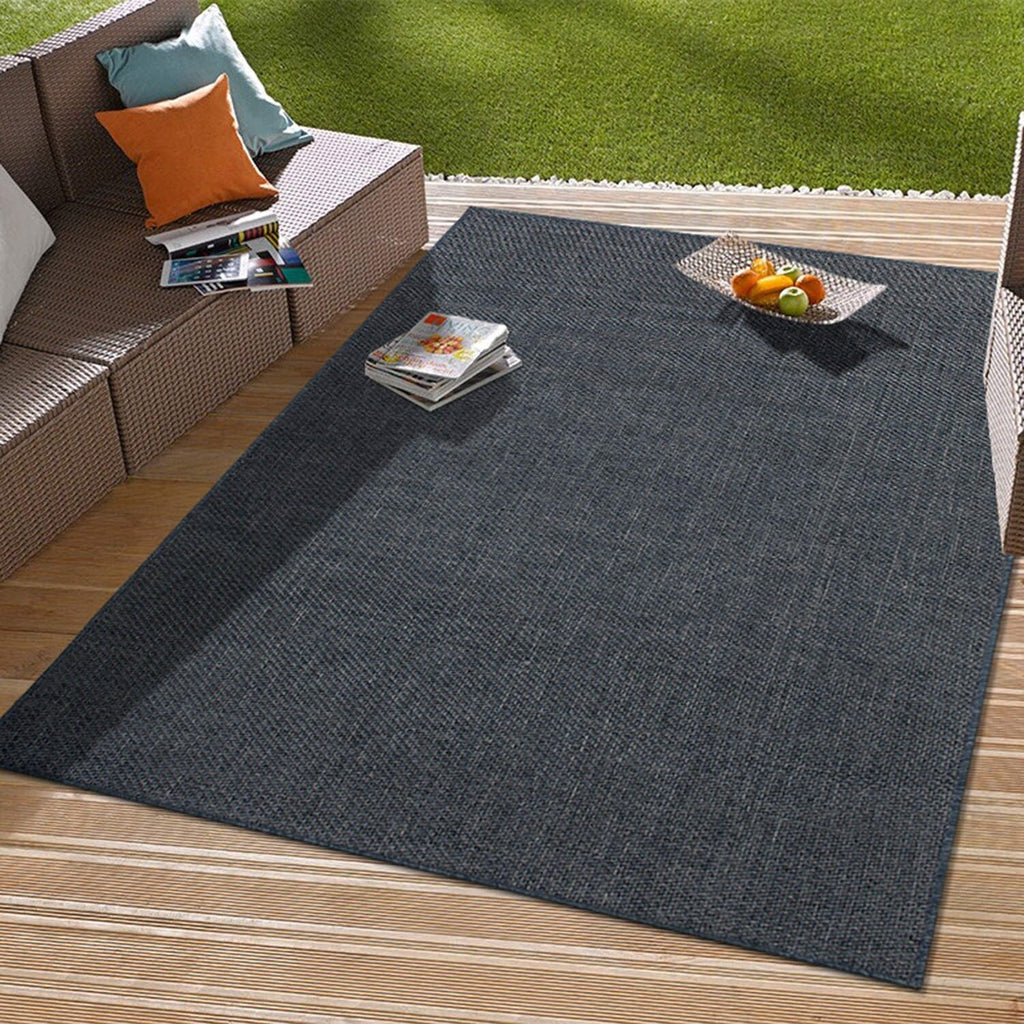 Tapis contemporain uni d'intérieur/extérieur