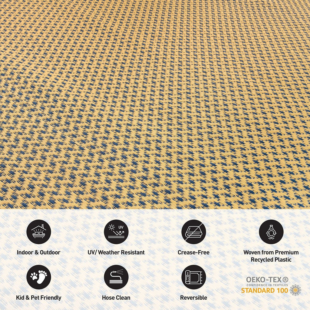 Tapis d'extérieur contemporains en plastique solide réversible