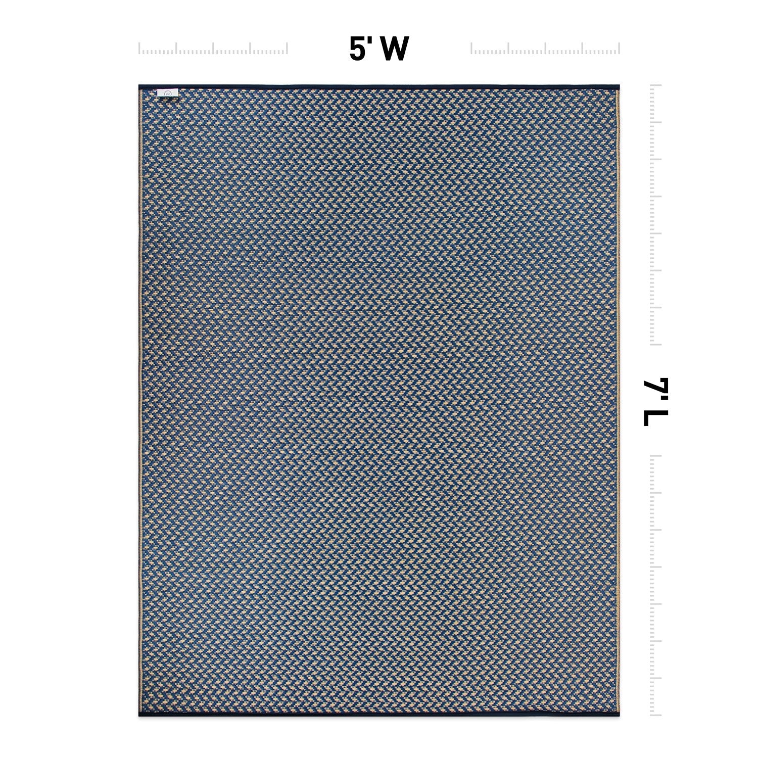 Tapis d'extérieur contemporains en plastique solide réversible