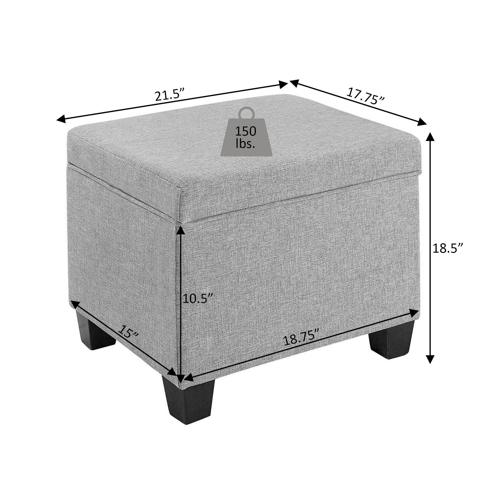 Convenience Concepts Madison Storage Ottoman