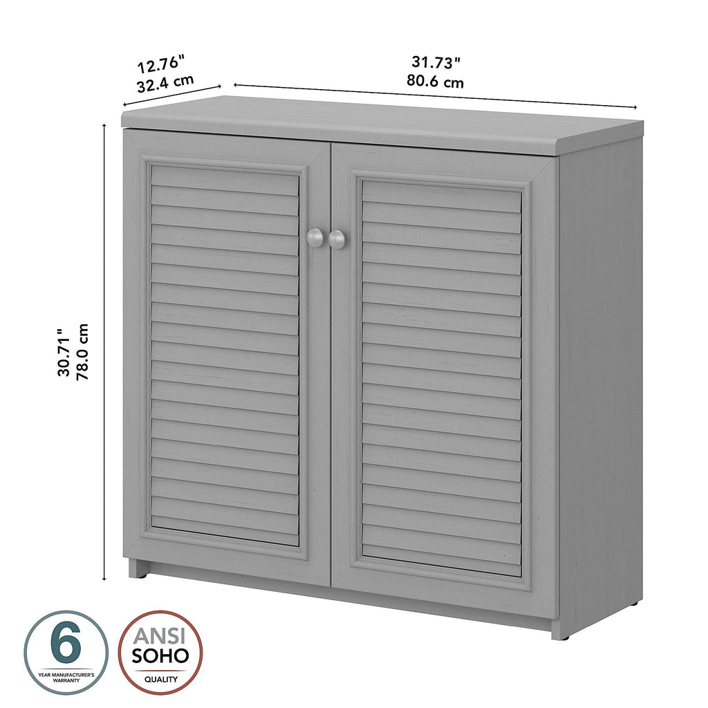 Armoire de rangement Fairview avec portes et étagères par Bush Furniture - 31,73 L x 12,76 l x 30,71 H