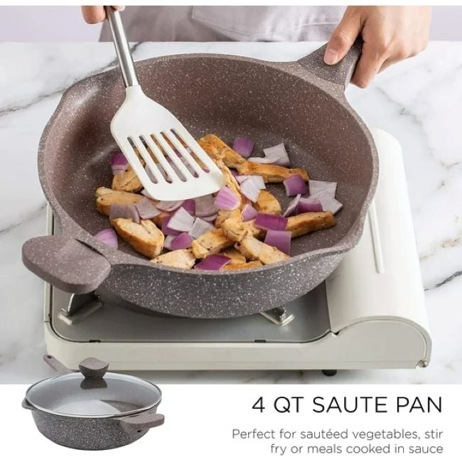 Country Kitchen Non-Stick Cast Aluminum Cookware Set - Durable Kitchen Cookware for Everyday Cooking, 6-11 Pc