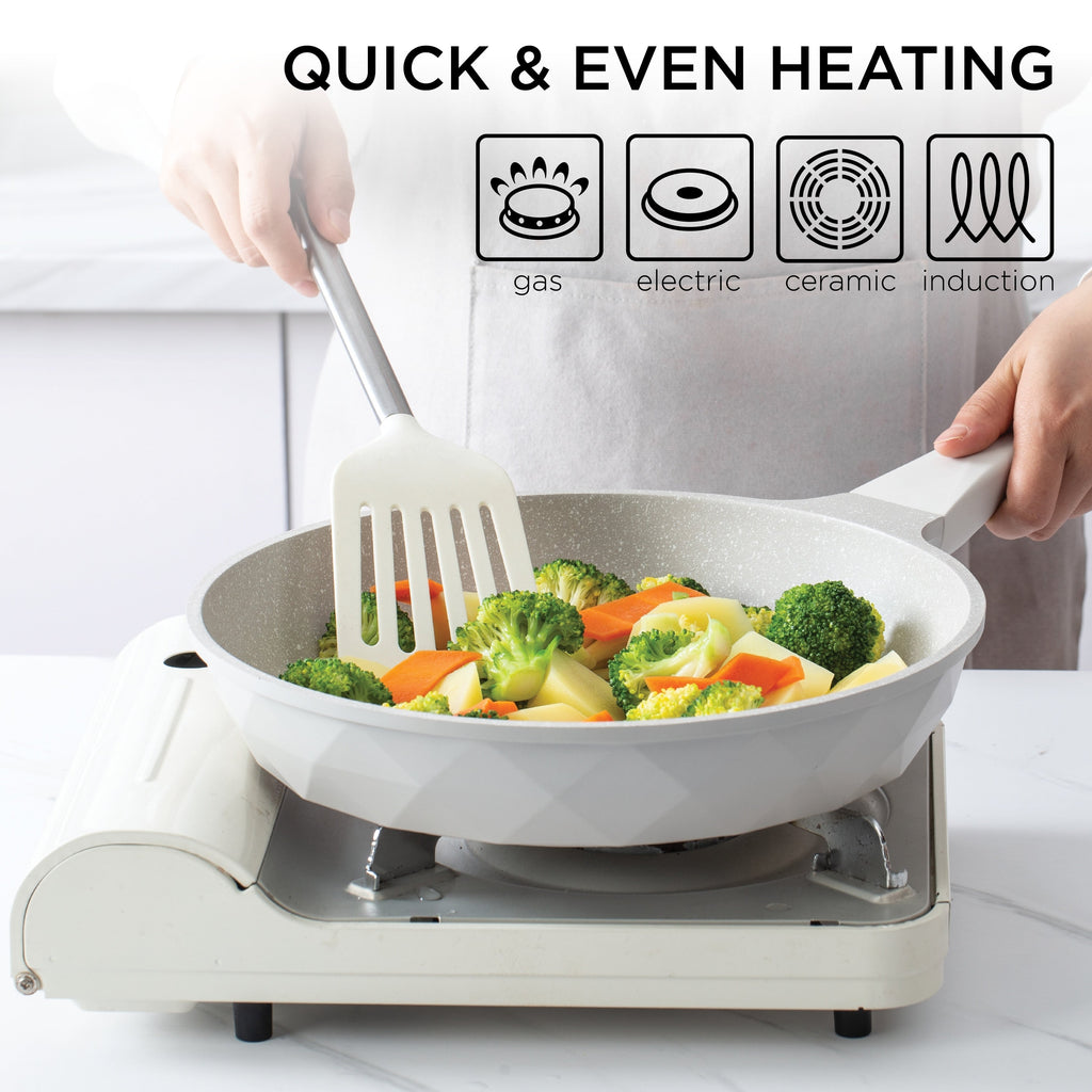 Country Kitchen Non-Stick Cast Aluminum Cookware Set - Durable Kitchen Cookware for Everyday Cooking, 6-11 Pc