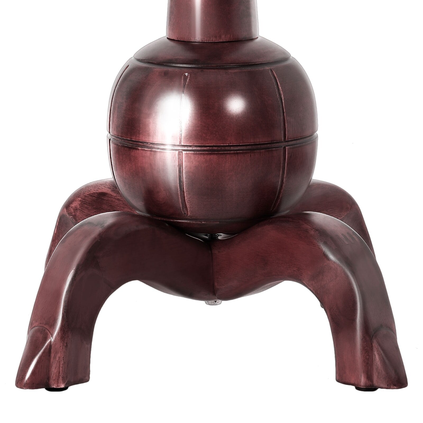 Porte-manteau autoportant en bois d'hévéa avec 8 crochets - 24,5 L x 70,87 H