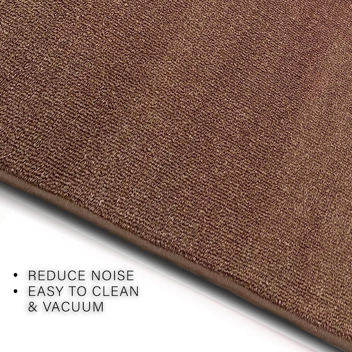 Tapis de couloir sur mesure, uni, beige, marron ou rouge, avec dos en caoutchouc antidérapant - Largeur : 66 cm (26 pouces) x longueur au choix