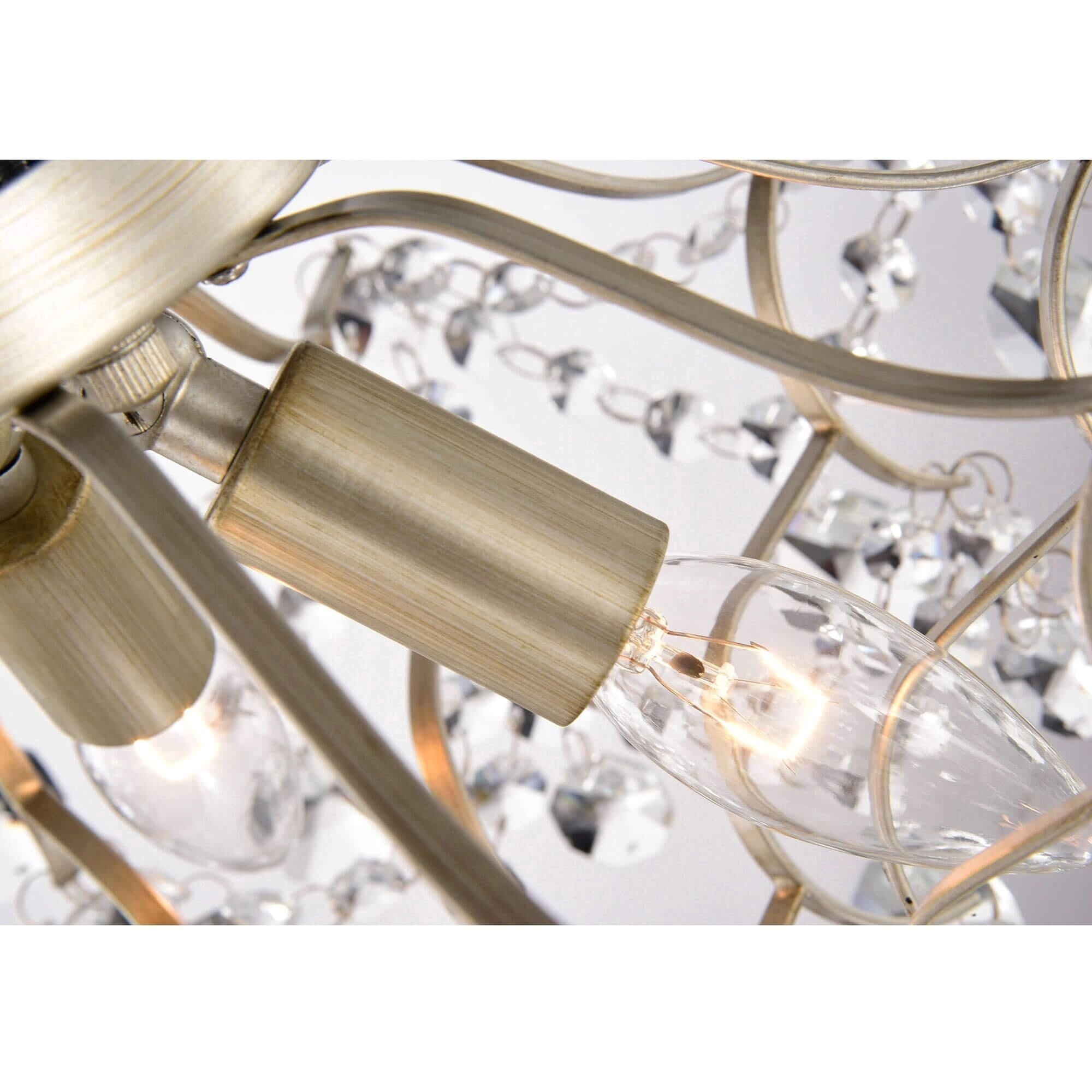 Plafonnier d'intérieur élégant à 3 lumières en cristal Dalia