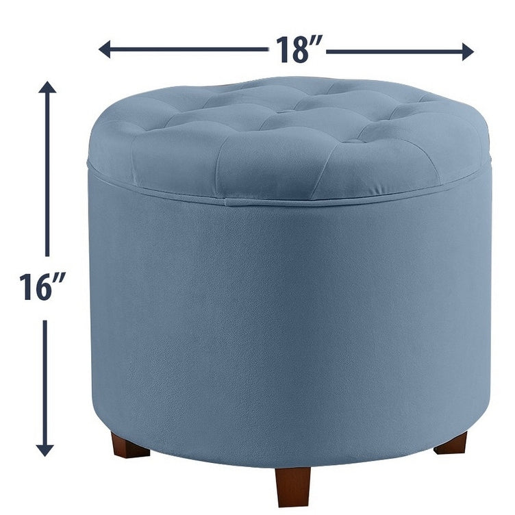 Donovan Tufted Round Storage Ottoman