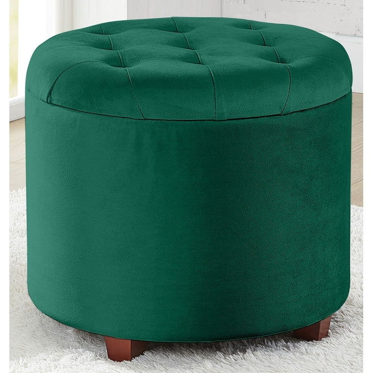Donovan Tufted Round Storage Ottoman
