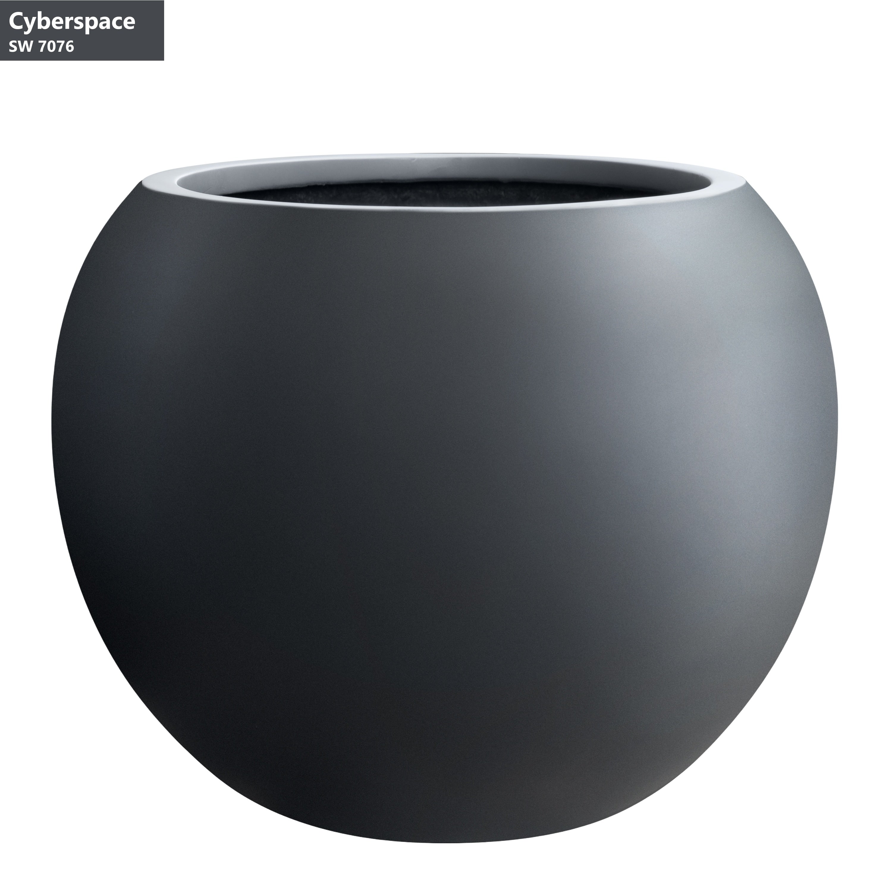 DreamPatio Riverside Fiberstone Modern Sphere Planter for Indoor/Outdoor