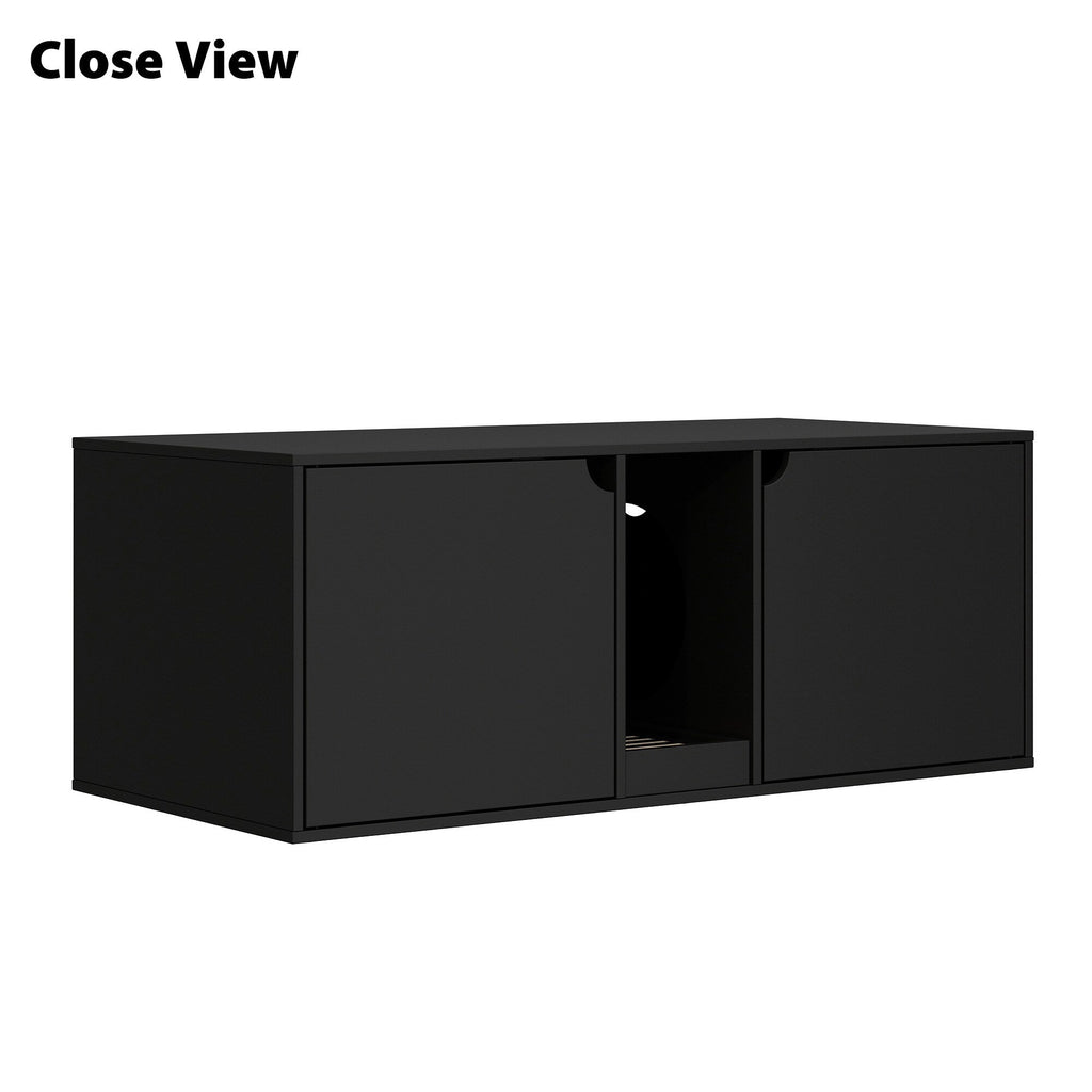 Dual-Compartment Cat Litter Box Enclosure Multi-Functional Furniture