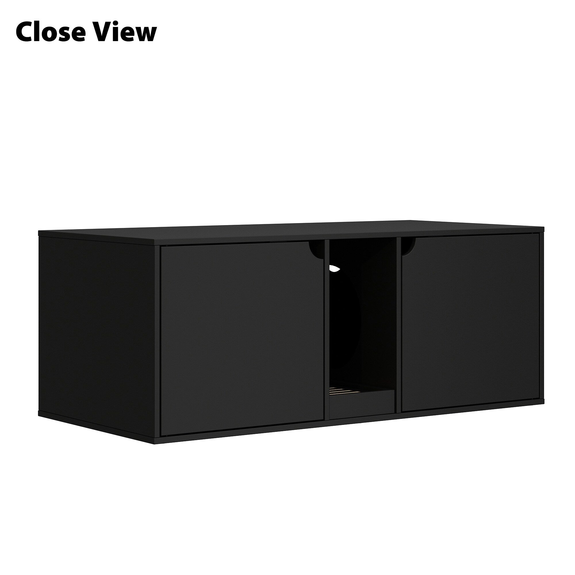 Dual-Compartment Cat Litter Box Enclosure Multi-Functional Furniture